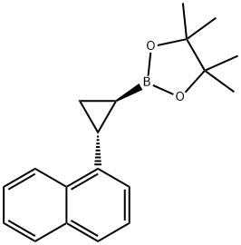 rac-4,4,5,5-tetramethyl-2-[(1R,2R)-2-(naphthalen-1-
yl)cyclopropyl]-1,3,2-dioxaborolane Structure