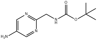 Carbamic acid, N-[(5-amino-2-pyrimidinyl)methyl]-, 1,1-dimethylethyl ester Structure