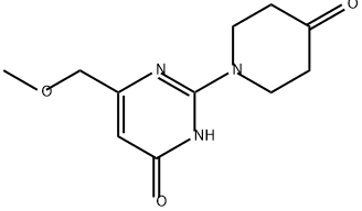 4(3H)-Pyrimidinone, 6-(methoxymethyl)-2-(4-oxo-1-piperidinyl)- Structure