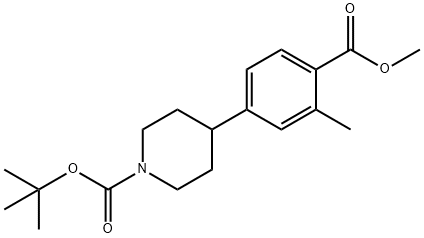 1-Piperidinecarboxylic acid, 4-[4-(methoxycarbonyl)-3-methylphenyl]-, 1,1-dimethylethyl ester Structure