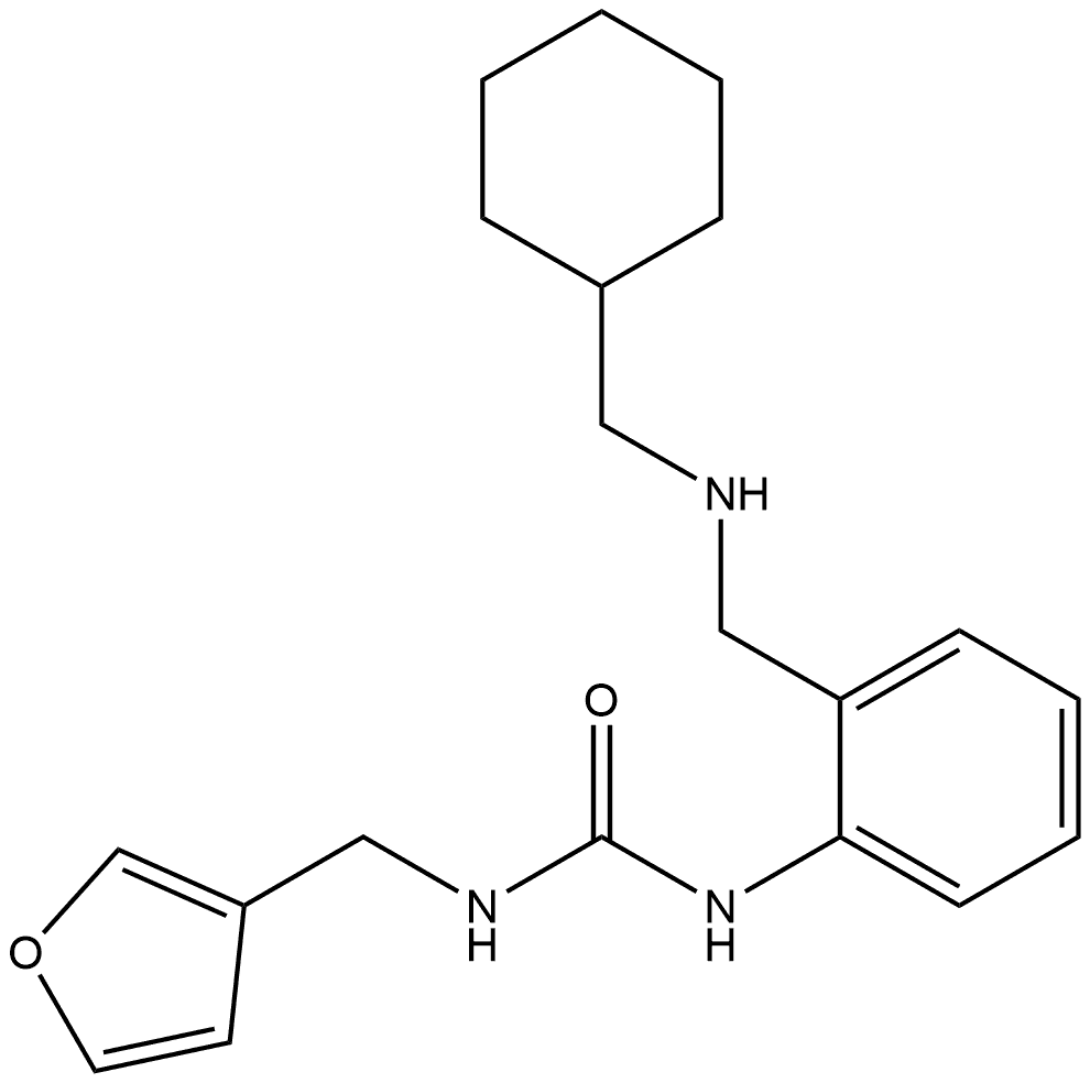 1-(2-{[cyclohexyl(methyl)amino]methyl}phenyl)-3-[
(furan-3-yl)methyl]urea Structure