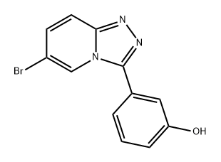 Phenol, 3-(6-bromo-1,2,4-triazolo[4,3-a]pyridin-3-yl)- Structure