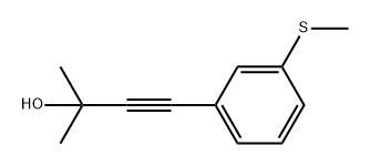 3-Butyn-2-ol, 2-methyl-4-[3-(methylthio)phenyl]- 구조식 이미지