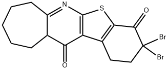 3,3-dibromo-2,3,7,8,9,10,11,11a-octahydro-1H-[1]benzothieno[2,3-b]cyclohepta[e]pyridine-4,12-dione 구조식 이미지