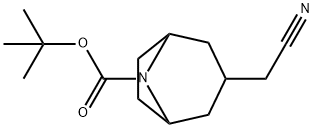 tert-butyl 3-(cyanomethyl)-8-azabicyclo[3.2.1]octane-8-carboxylate Structure