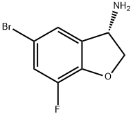 3-Benzofuranamine, 5-bromo-7-fluoro-2,3-dihydro-, (3S)- Structure