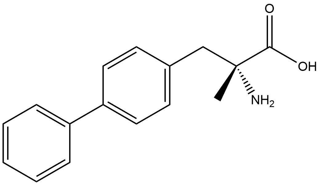 [1,1'-Biphenyl]-4-propanoic acid, α-amino-α-methyl-, (αR)- 구조식 이미지