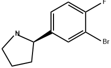 Pyrrolidine, 2-(3-bromo-4-fluorophenyl)-, (2R)- 구조식 이미지