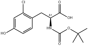 (2S)-3-(2-chloro-4-hydroxyphenyl)-2-[(2-methylpropan-2-yl)oxycarbonylamino]propanoic acid Structure