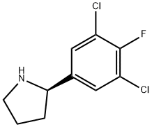 Pyrrolidine, 2-(3,5-dichloro-4-fluorophenyl)-, (2R)- 구조식 이미지