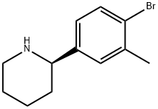 (2R)-2-(4-bromo-3-methylphenyl)piperidine Structure