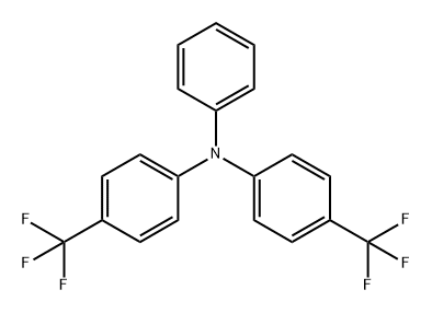 Benzenamine, N-phenyl-4-(trifluoromethyl)-N-[4-(trifluoromethyl)phenyl]- Structure