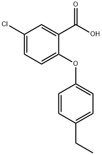 Benzoic acid, 5-chloro-2-(4-ethylphenoxy)- Structure