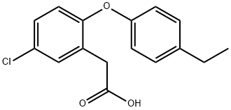 Benzeneacetic acid, 5-chloro-2-(4-ethylphenoxy)- Structure