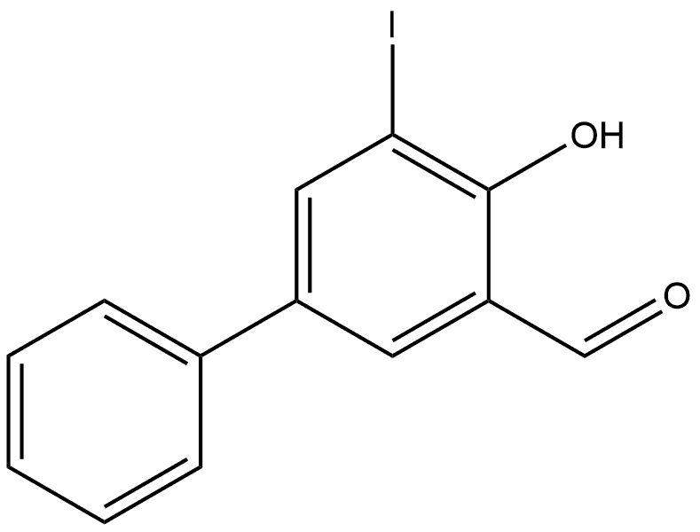 4-Hydroxy-5-iodo[1,1'-biphenyl]-3-carboxaldehyde Structure