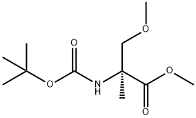 L-Serine, N-[(1,1-dimethylethoxy)carbonyl]-O,2-dimethyl-, methyl ester 구조식 이미지