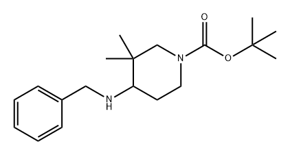 1-Piperidinecarboxylic acid, 3,3-dimethyl-4-[(phenylmethyl)amino]-, 1,1-dimethylethyl ester Structure