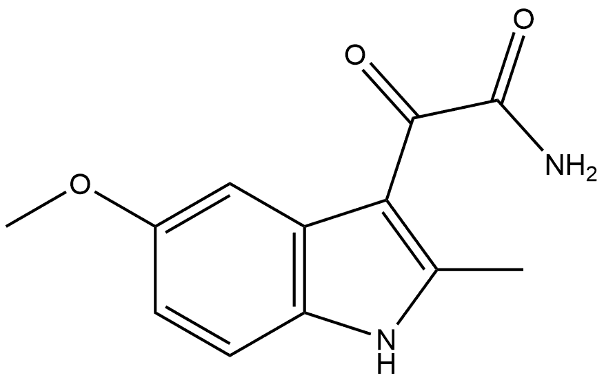 1H-Indole-3-acetamide, 5-methoxy-2-methyl-α-oxo- 구조식 이미지