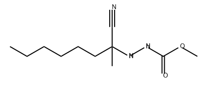 Hydrazinecarboxylic acid, 2-(1-cyano-1-methylheptyl)-, methyl ester 구조식 이미지
