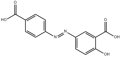 Benzoic acid, 5-[(1E)-2-(4-carboxyphenyl)diazenyl]-2-hydroxy- Structure