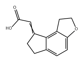 Acetic acid, 2-(1,2,6,7-tetrahydro-8H-indeno[5,4-b]furan-8-ylidene)- 구조식 이미지