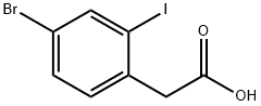 Benzeneacetic acid, 4-bromo-2-iodo- Structure