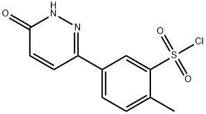 2-methyl-5-(6-oxo-1,6-dihydropyridazin-3-yl)benzene-1-sulfonyl chloride Structure