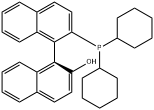 (1R)-2'-(Dicyclohexylphosphino)-[1,1'-binaphthalen]-2-ol 구조식 이미지
