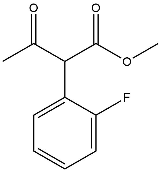 Benzeneacetic acid, α-acetyl-2-fluoro-, methyl ester Structure