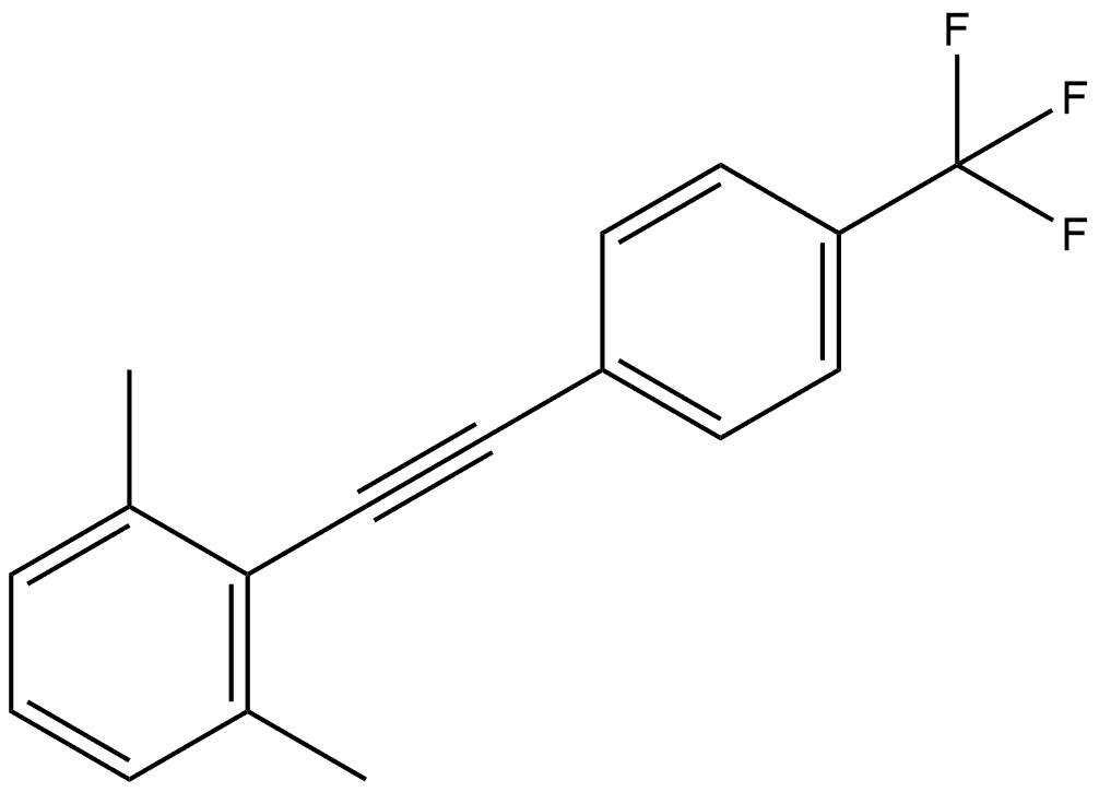 1,3-Dimethyl-2-[2-[4-(trifluoromethyl)phenyl]ethynyl]benzene Structure