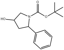 1,1-Dimethylethyl 4-hydroxy-2-phenyl-1-pyrrolidinecarboxylate Structure