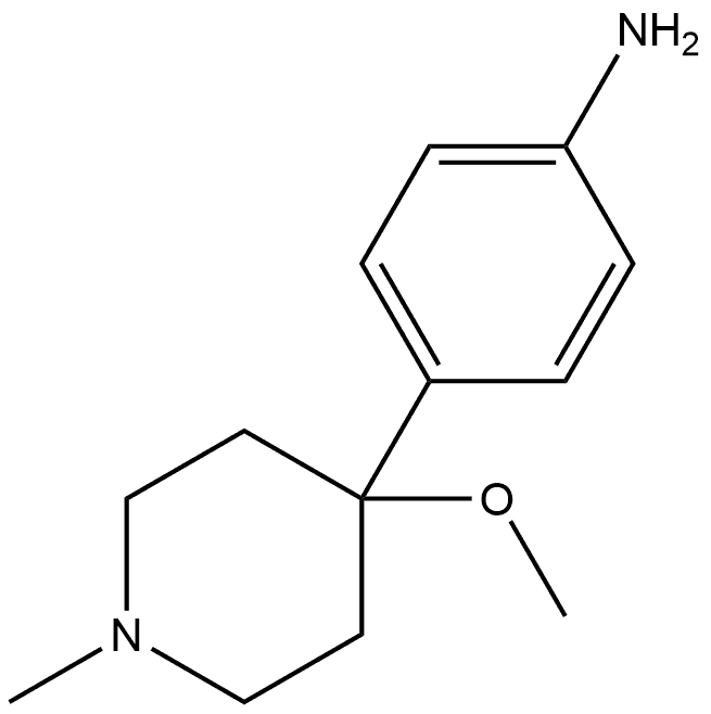 4-(4-Methoxy-1-methyl-4-piperidinyl)benzenamine Structure