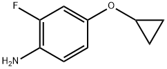 Benzenamine, 4-(cyclopropyloxy)-2-fluoro- Structure