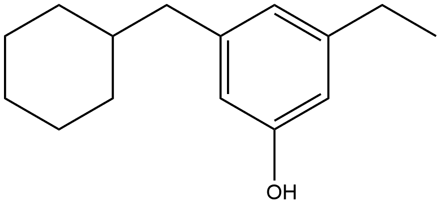 3-(Cyclohexylmethyl)-5-ethylphenol Structure