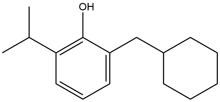 2-(Cyclohexylmethyl)-6-(1-methylethyl)phenol Structure