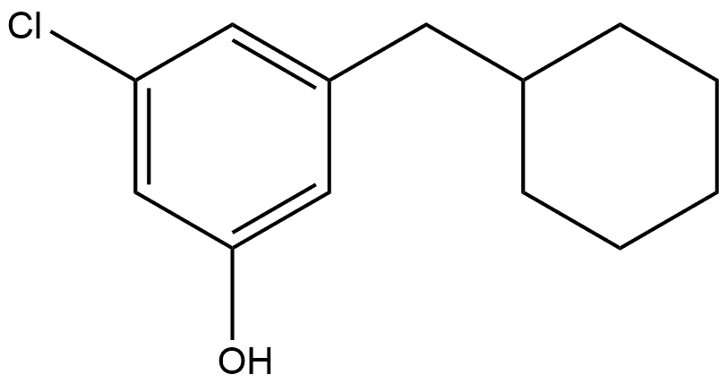 3-Chloro-5-(cyclohexylmethyl)phenol Structure