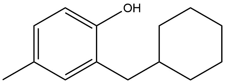 Phenol, 2-(cyclohexylmethyl)-4-methyl- Structure