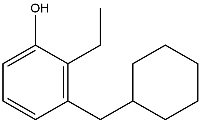 3-(Cyclohexylmethyl)-2-ethylphenol Structure