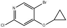 5-Bromo-2-chloro-4-cyclopropoxypyridine Structure