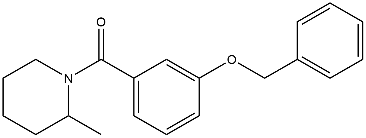 (2-Methyl-1-piperidinyl)[3-(phenylmethoxy)phenyl]methanone Structure