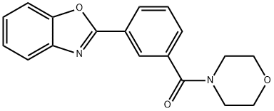 [3-(2-Benzoxazolyl)phenyl]-4-morpholinylmethanone 구조식 이미지