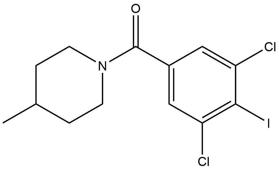 (3,5-Dichloro-4-iodophenyl)(4-methyl-1-piperidinyl)methanone Structure