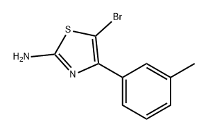 2-Thiazolamine, 5-bromo-4-(3-methylphenyl)- Structure