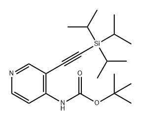 Carbamic acid, N-[3-[2-[tris(1-methylethyl)silyl]ethynyl]-4-pyridinyl]-, 1,1-dimethylethyl ester Structure