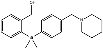 (2-(Dimethyl(4-(piperidin-1-ylmethyl)phenyl)silyl)phenyl)methanol 구조식 이미지
