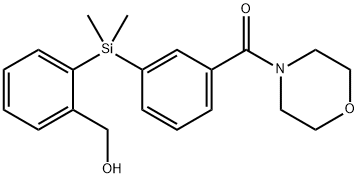 Methanone, [3-[[2-(hydroxymethyl)phenyl]dimethylsilyl]phenyl]-4-morpholinyl- Structure