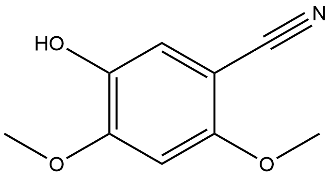 5-Hydroxy-2,4-dimethoxybenzonitrile 구조식 이미지