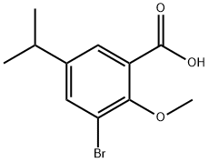 3-Bromo-5-isopropyl-2-methoxy-benzoic acid Structure