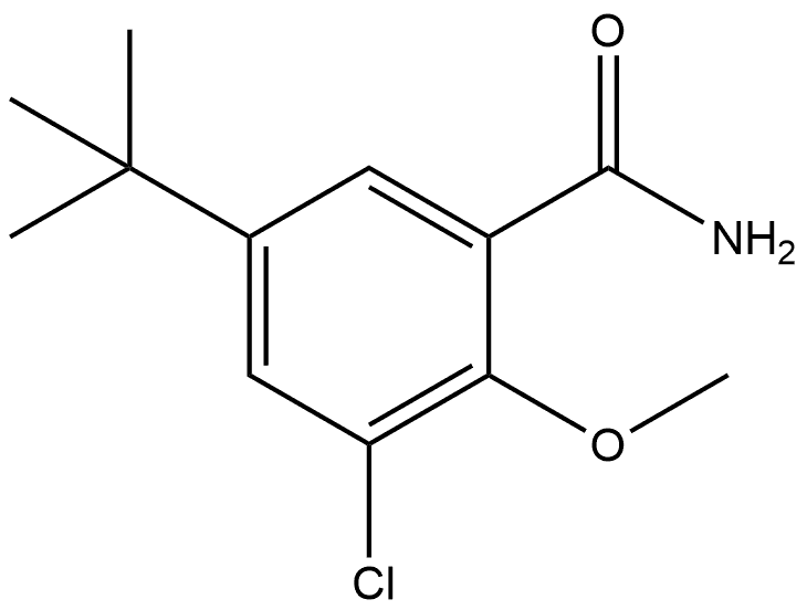 3-Chloro-5-(1,1-dimethylethyl)-2-methoxybenzamide Structure