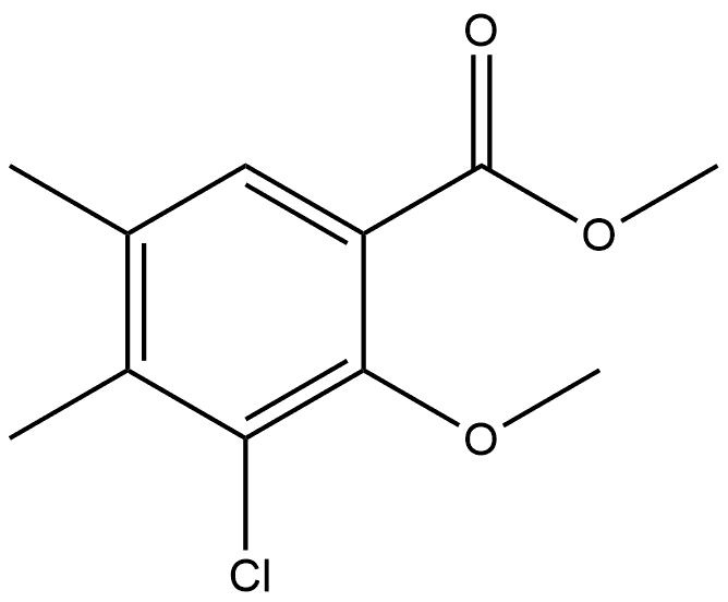 Methyl 3-chloro-2-methoxy-4,5-dimethylbenzoate Structure